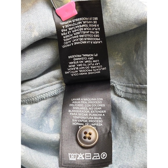 KUHL Elsie Floral Short Sleeve Womens S Button Up Tie Front Blue MSRP $75 - Picture 9 of 10